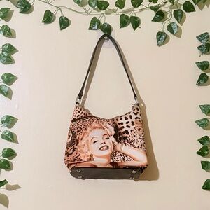 Marilyn Monroe Leopard Print Shoulder Bag